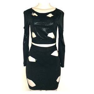 Patchwork 2pc Bodycon Dress